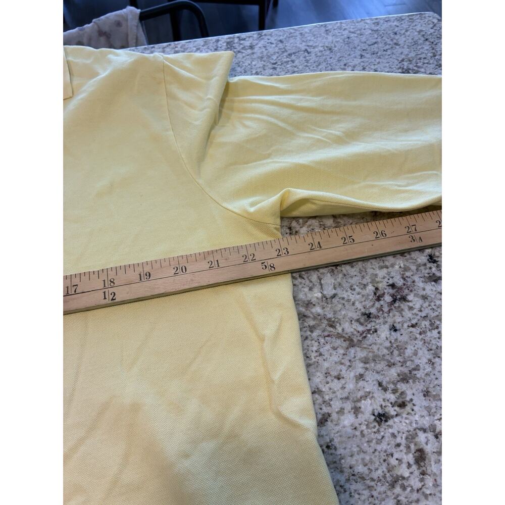 Polo Golf Ralph Lauren Men's Polo Shirt Sz Large Yellow Long Sleeve - Picture 7 of 8